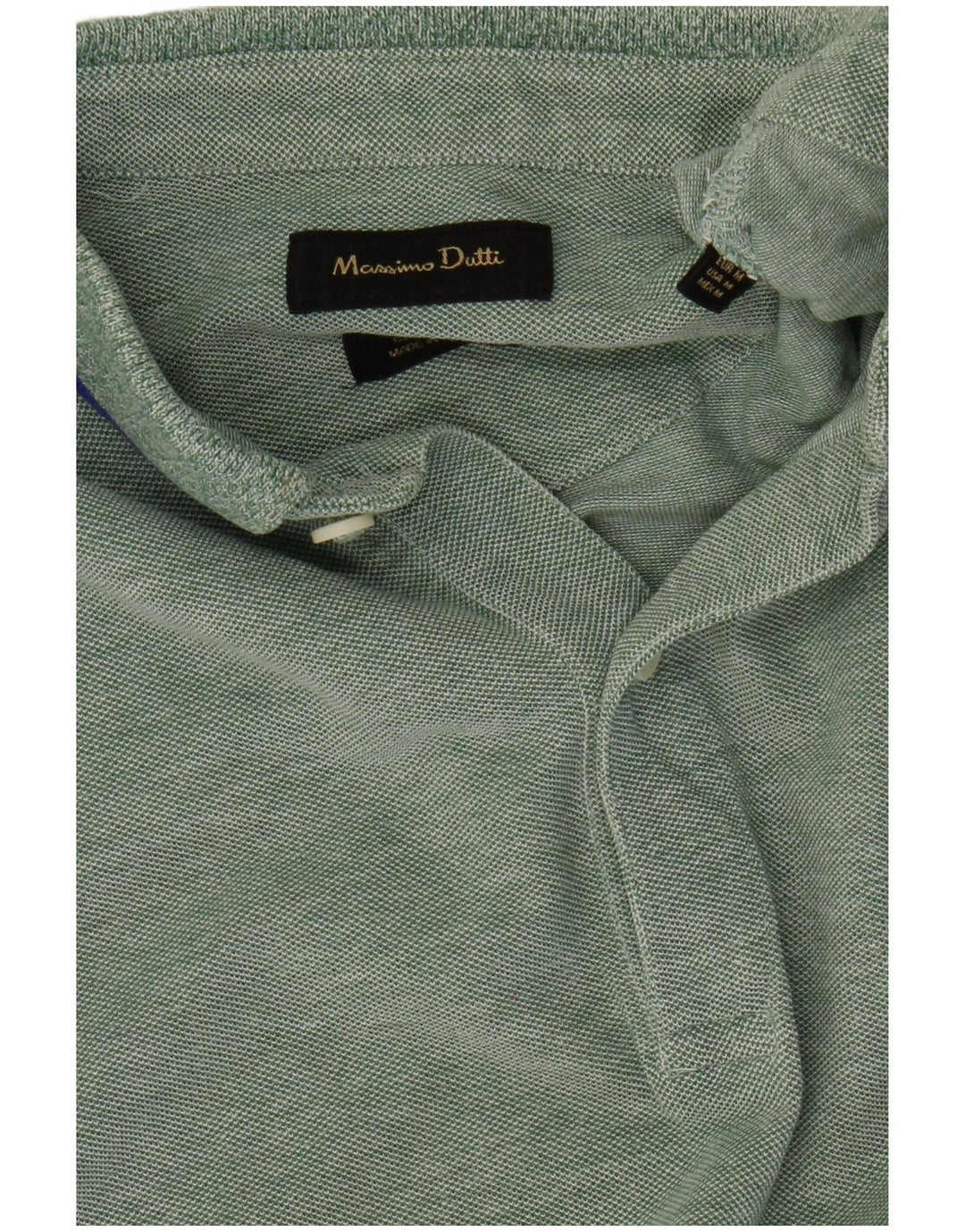 MASSIMO DUTTI Polo Homme Vert Moyen Moucheté