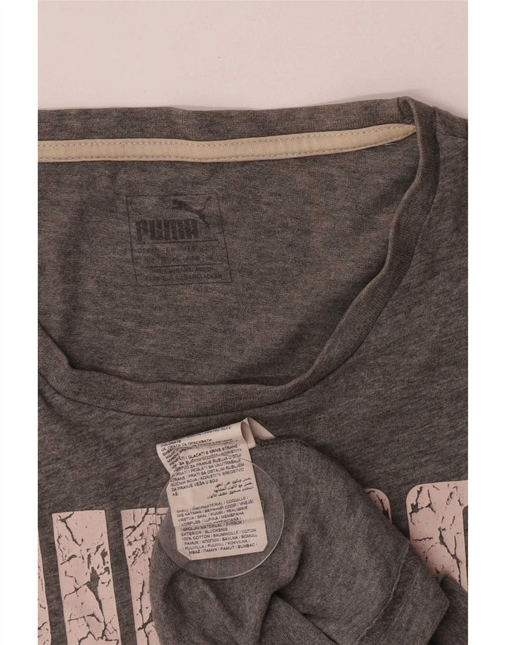 Puma T-Shirt Graphique Homme Petit Gris Coton