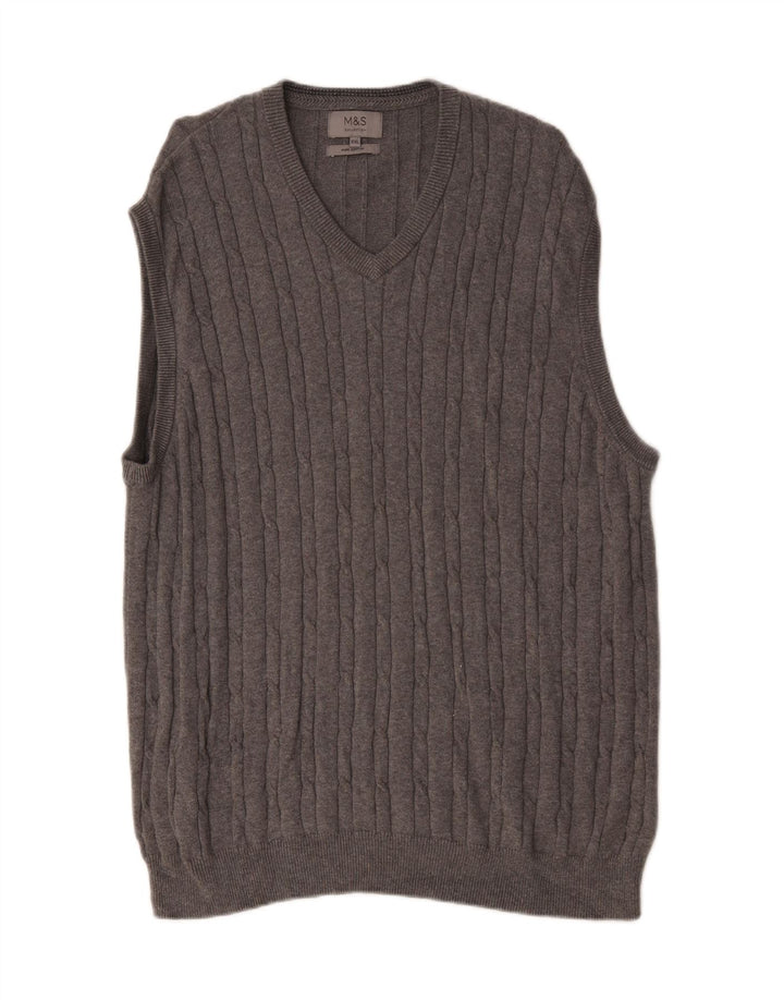 Marks & Spencer Débardeur pour homme en coton gris 2XL