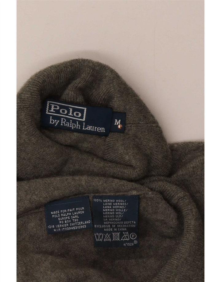 Polo Ralph Lauren Pull Col Roulé Homme Gris Moyen Laine