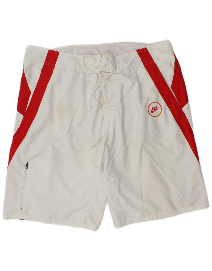 Nike Short de bain pour homme Large en polyester color block blanc