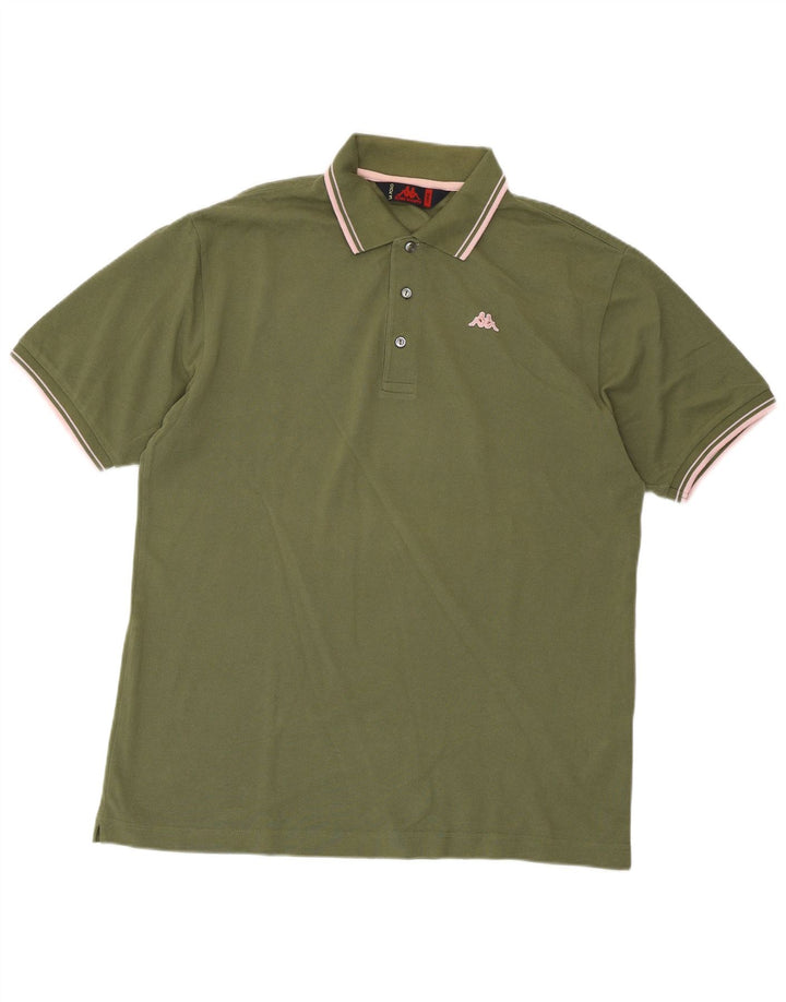 KAPPA Polo Homme Grand Vert Coton