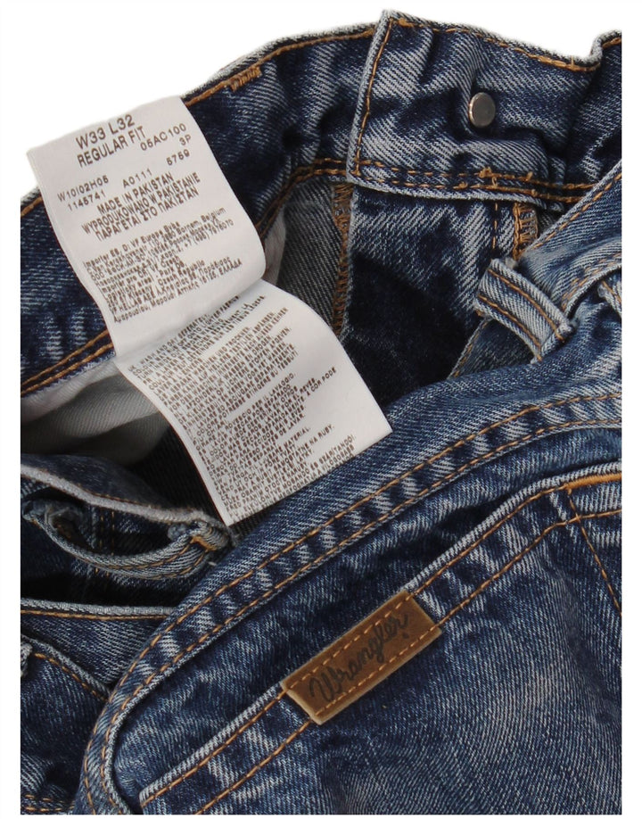 WRANGLER Jean droit coupe droite homme W33 L32 bleu coton