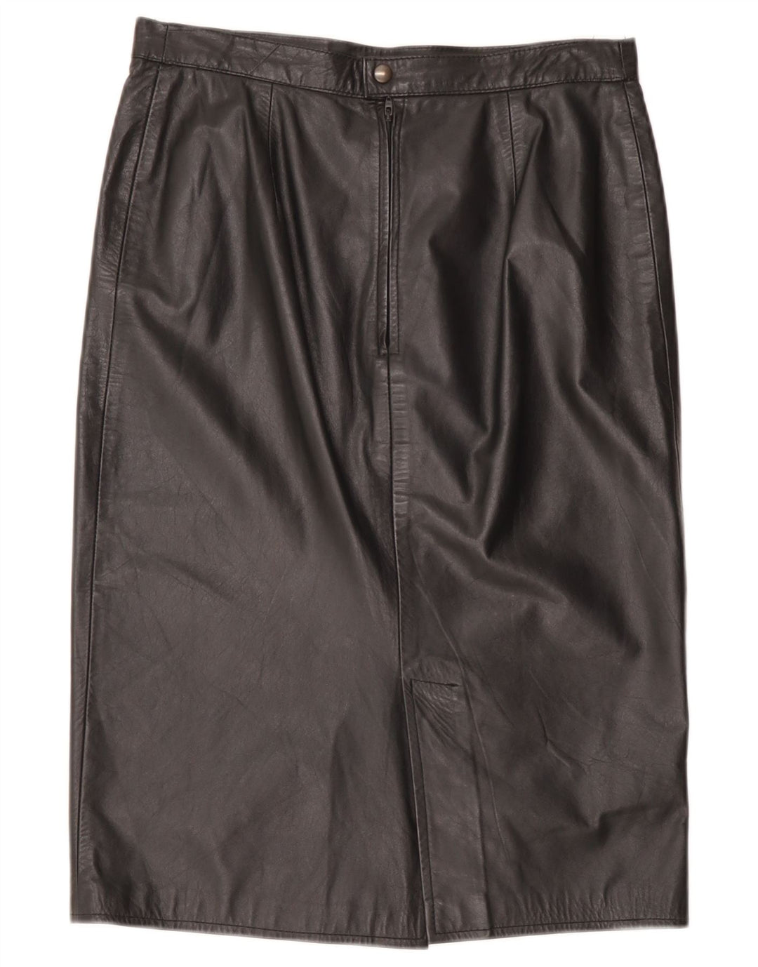 jupe en cuir femme vintage W32 Grand Noir