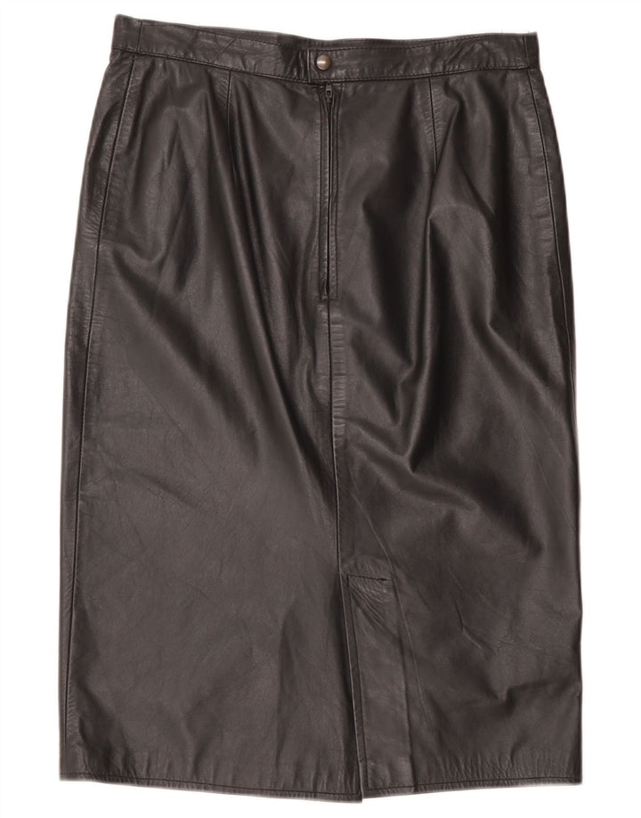 jupe en cuir femme vintage W32 Grand Noir