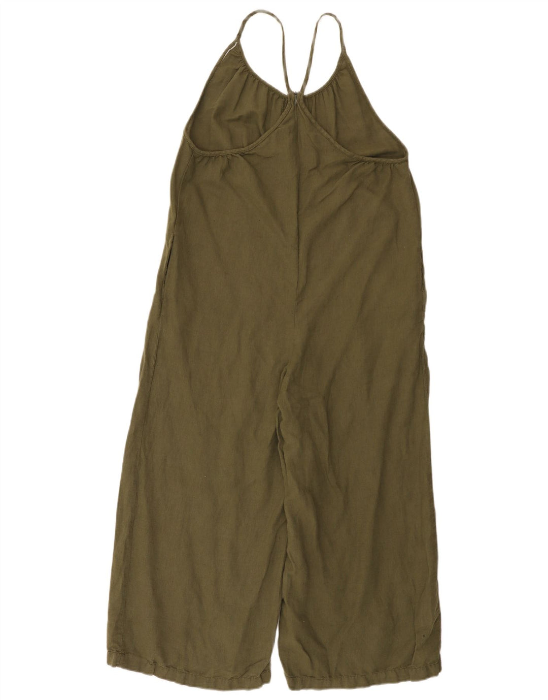 Zara Combinaison sans manches pour femme UK 10 Petit Kaki