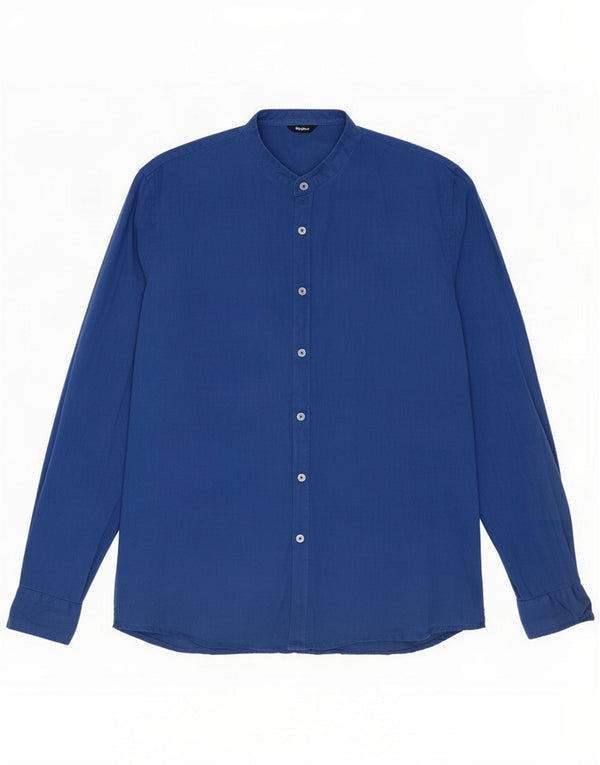 Refrigiwear Chemise Homme XL Bleu Marine Lin