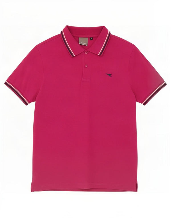Diadora Polo Homme Rose Moyen Coton