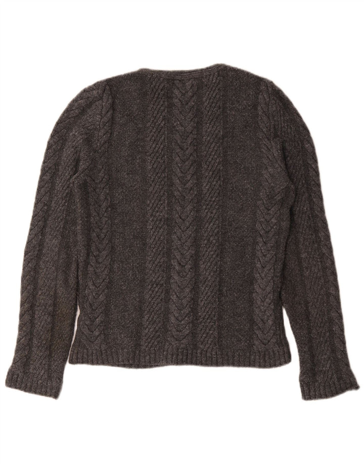 Zara Pull ras du cou pour homme en acrylique moucheté grand gris