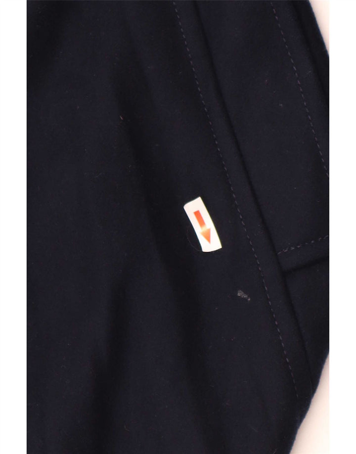 Benetton Pardessus Femme IT 42 Laine Bleu Marine Moyen