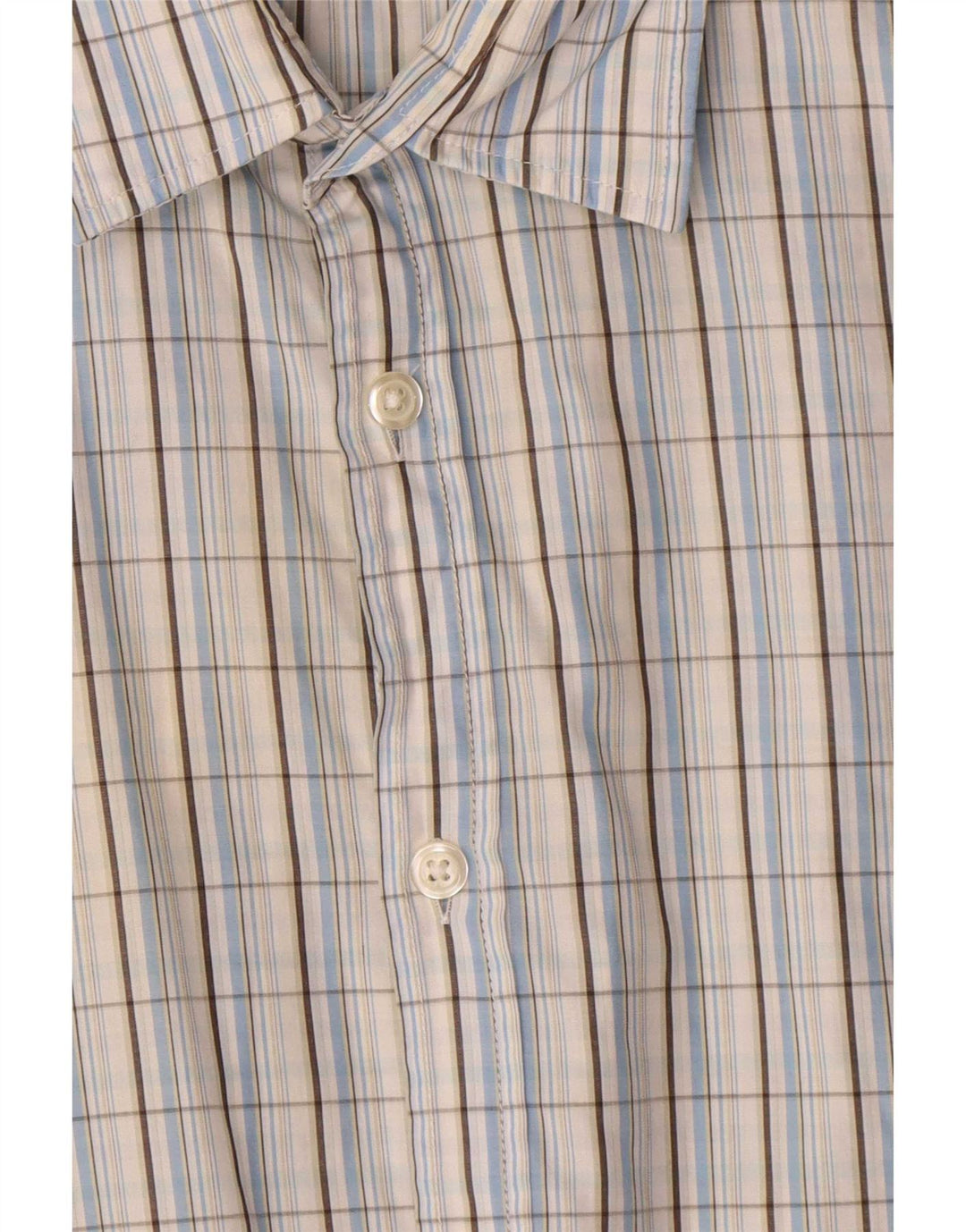 Hugo Boss Chemise à manches courtes XL en coton à carreaux bleu