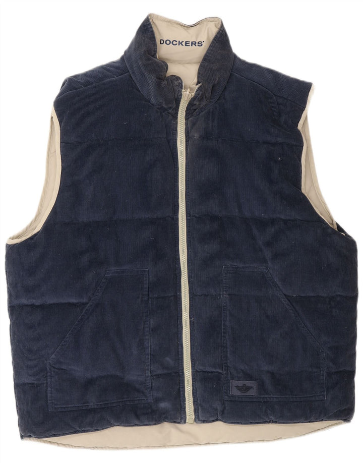 Dockers Gilet matelassé réversible pour homme UK 44 2XL Beige Polyester