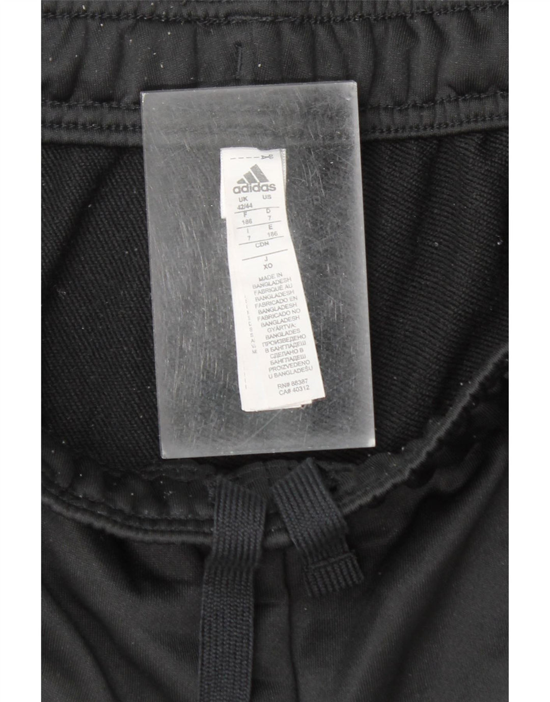 ADIDAS Mens Tracksuit Trousers UK 42/44 Large  Black Polyester
