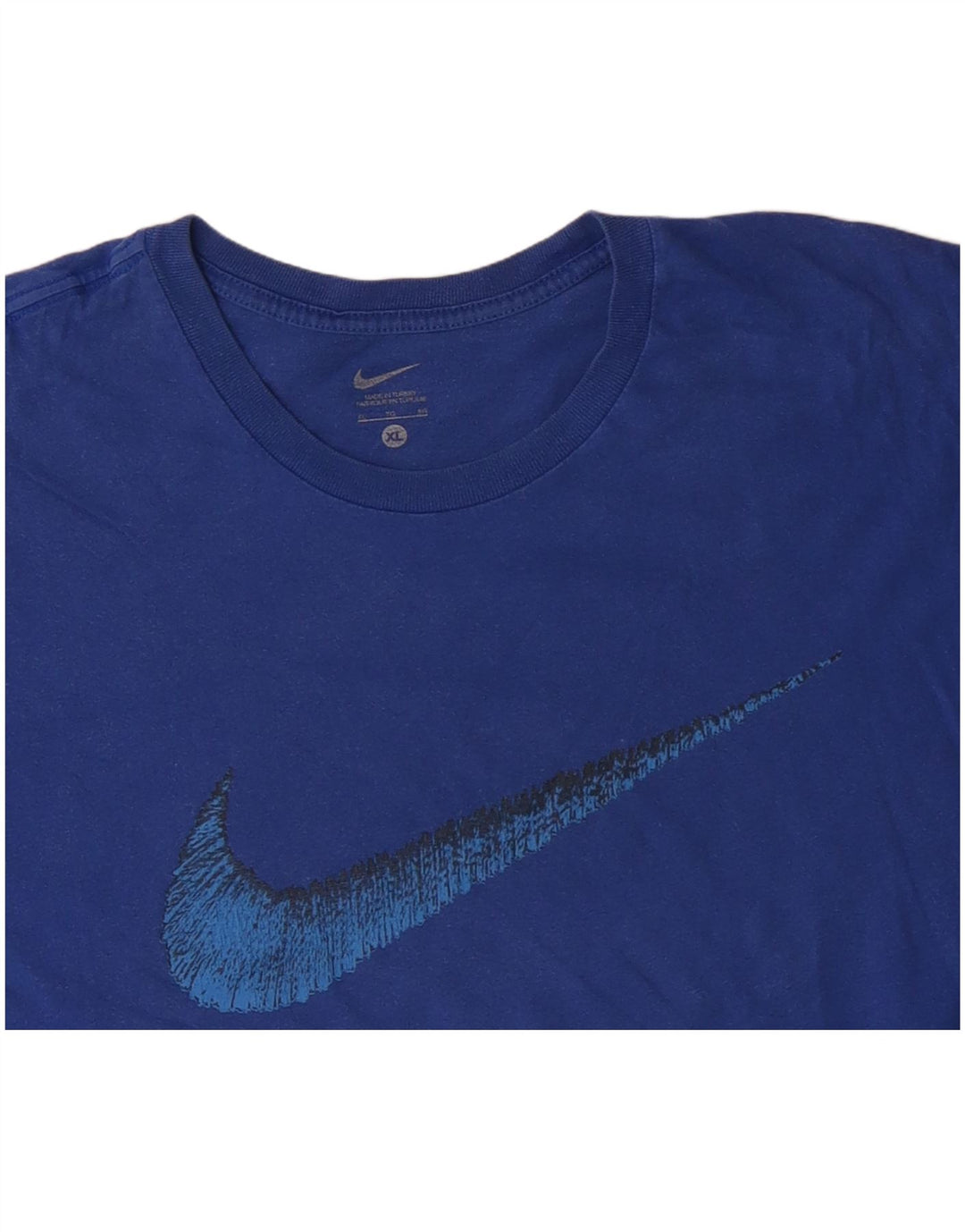 NIKE T-Shirt Graphique Homme Top XL Bleu Coton