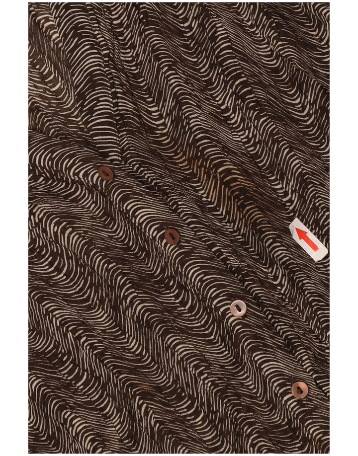 Marks & Spencer Chemisier Femme UK 18 XL Marron Géométrique Polyester