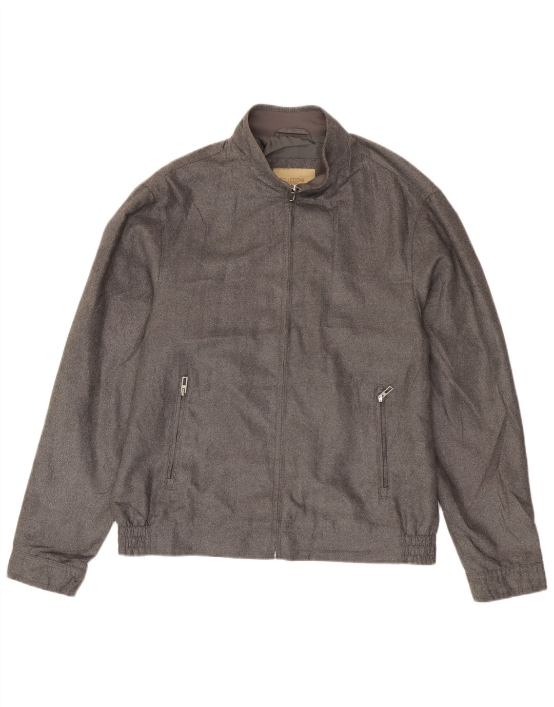 Marks & Spencer Veste Bomber Homme UK 38 Moyen Argent Polyester