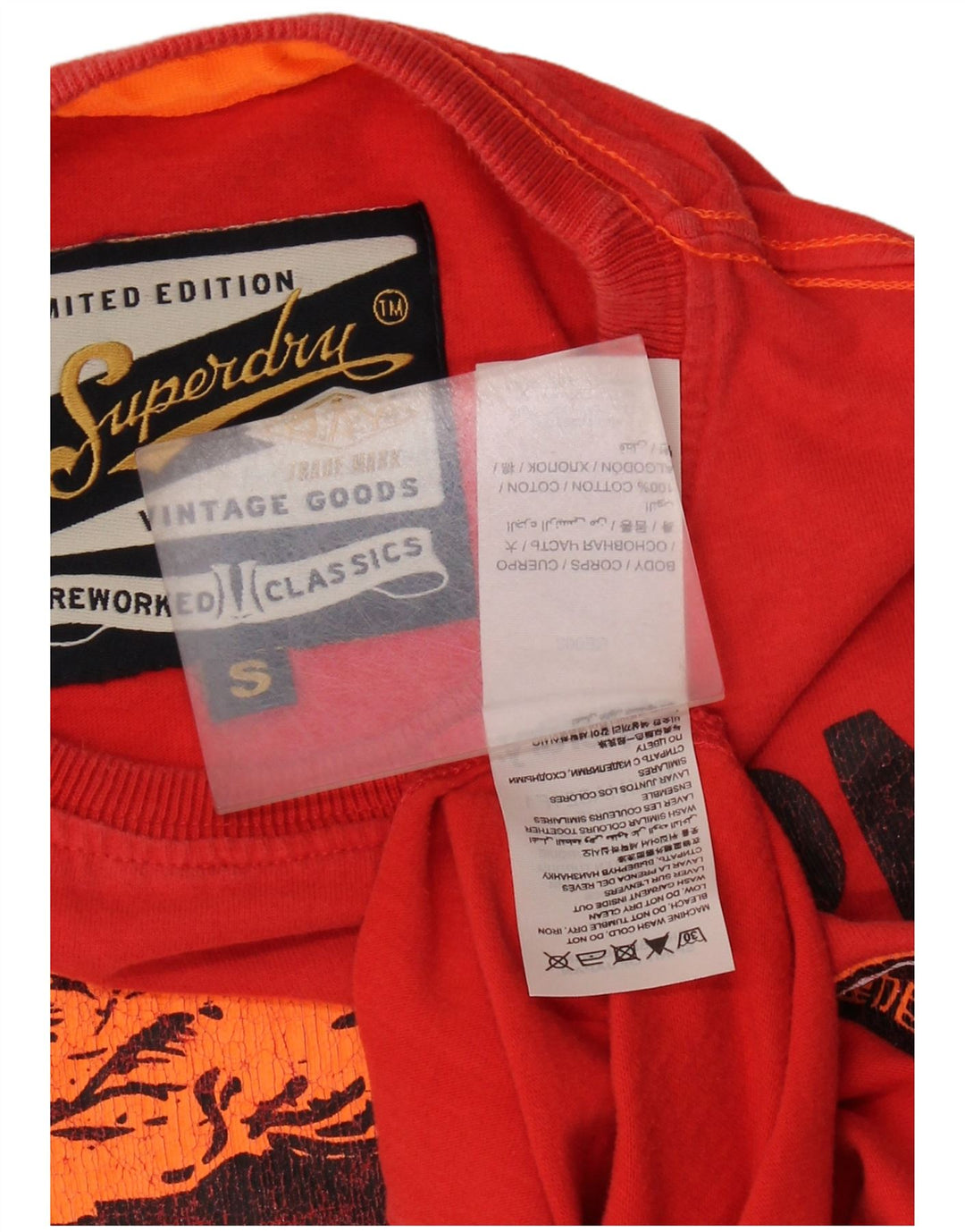 Superdry T-Shirt Graphique Homme Petit Rouge Coton