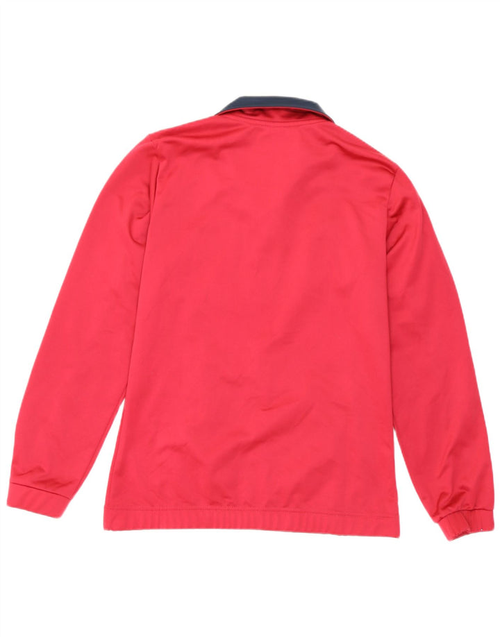 Asics Veste de survêtement pour femme UK 14 Polyester color block rouge moyen