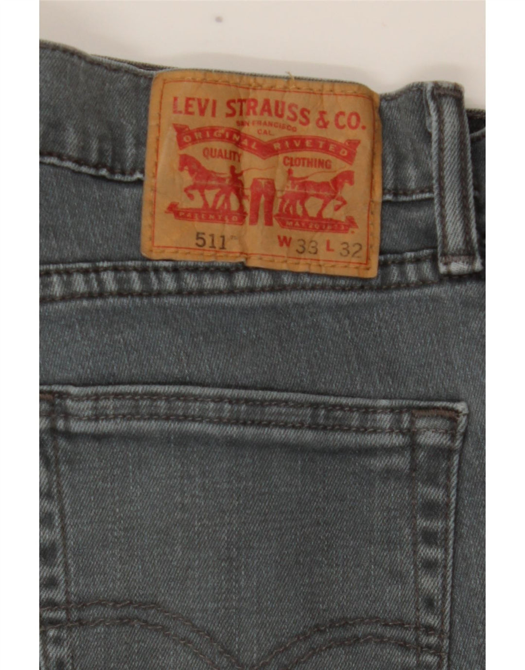 Levi's Jean Slim 511 Homme W33 L32 Gris Coton