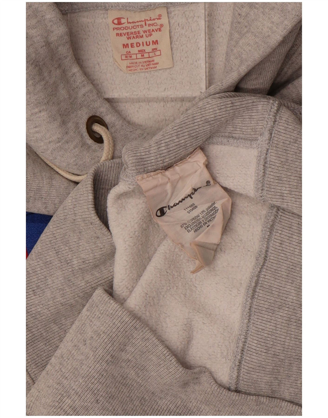 CHAMPION Pull à capuche graphique Reverse Weave pour femme UK 14 Gris moyen