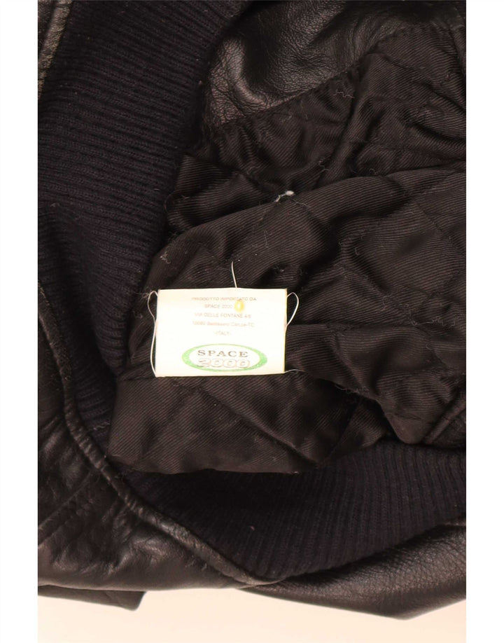 veste en cuir homme vintage UK 38 Noir Moyen