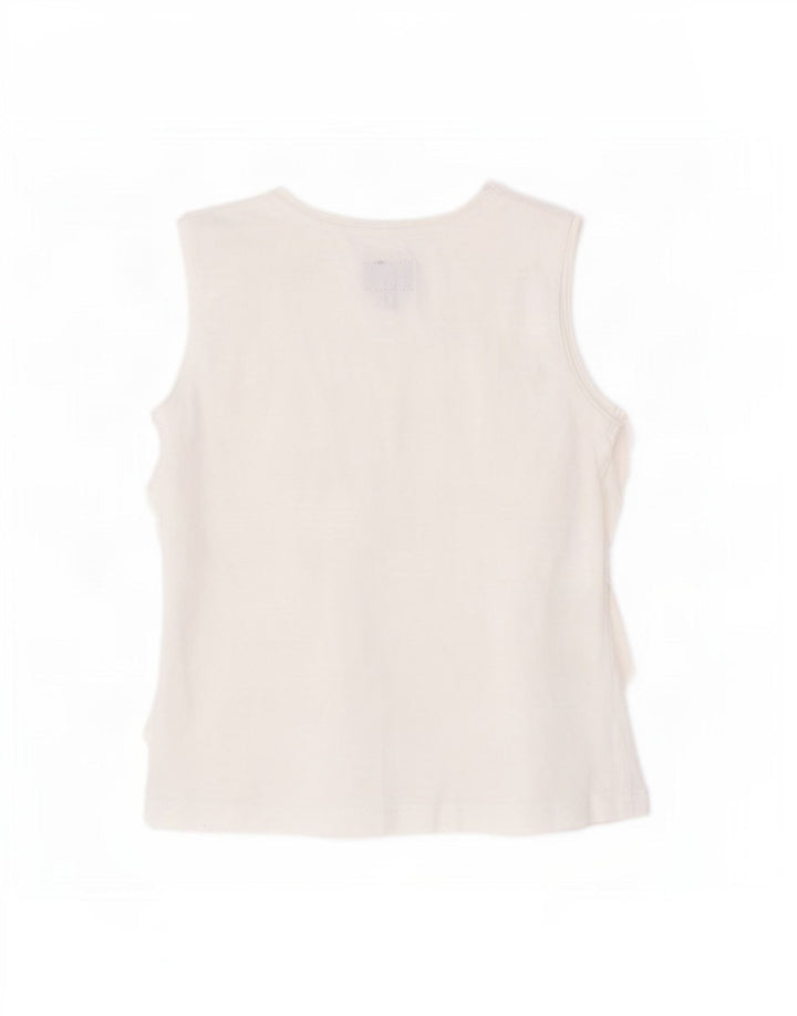 Woolrich Haut chemisier sans manches pour fille 3-4 ans Blanc Coton