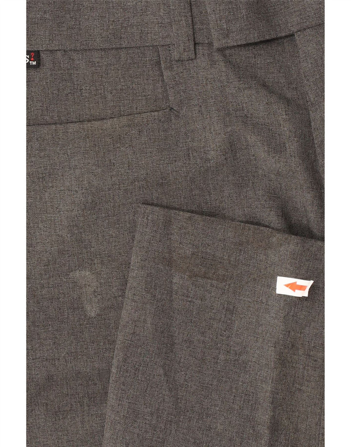 Guess Pantalon de Costume Droit Homme W32 L30 Gris Polyester