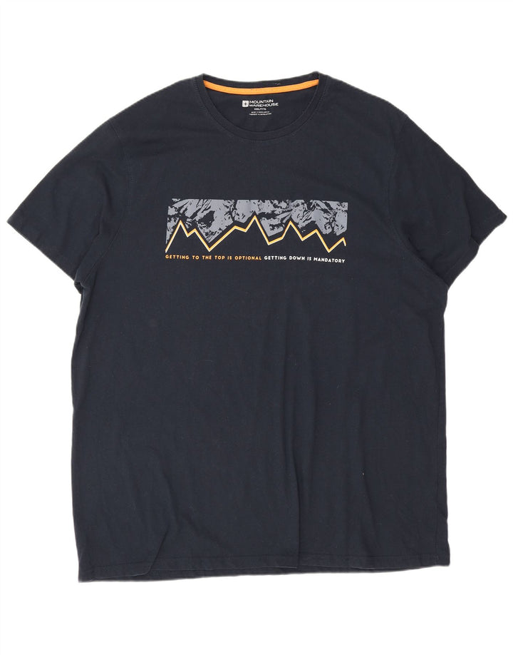 Mountain Warehouse T-shirt graphique pour homme en coton bleu marine 3XL