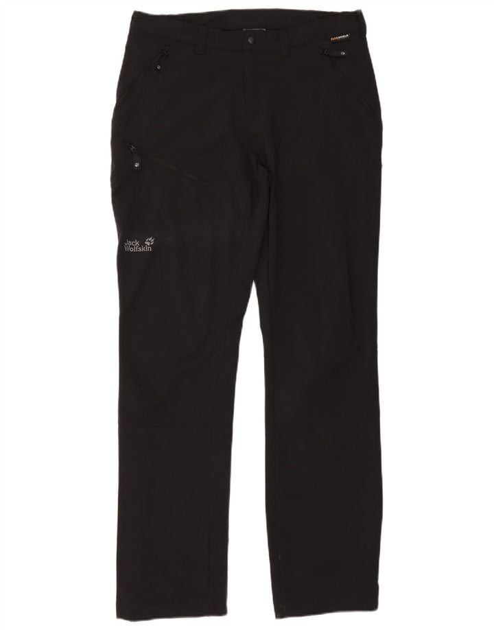 Jack Wolfskin Pantalon Cargo Droit Femme Moyen W30 L33 Noir Polyester