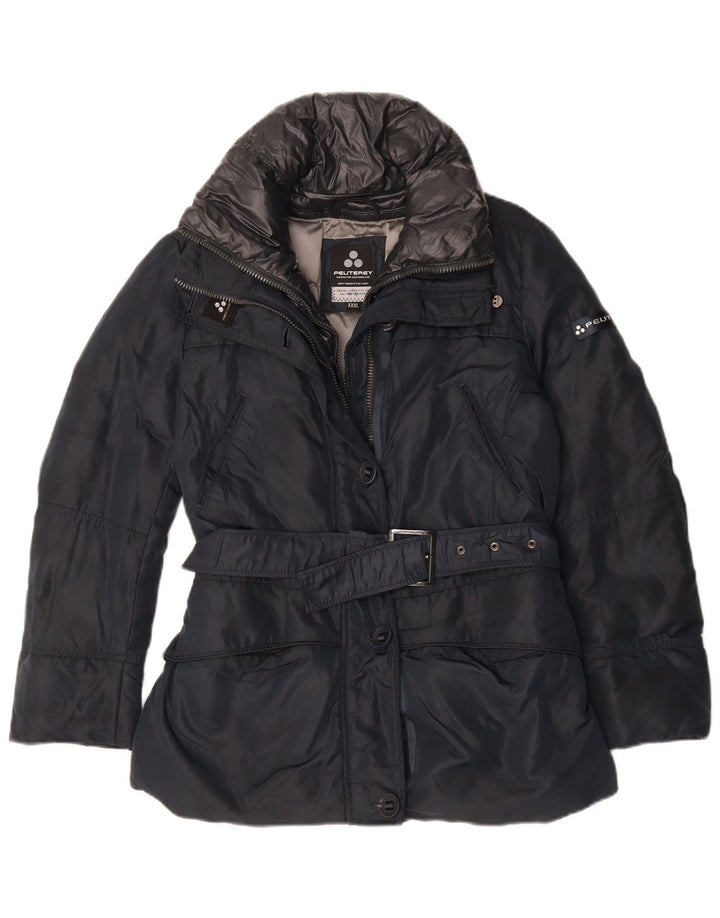 PEUTEREY Veste matelassée Femme UK 22 3XL Bleu Marine Polyéthylène