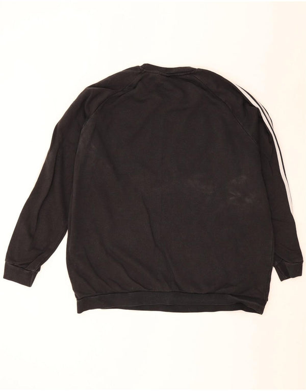 Adidas Sweat-shirt pour homme en coton noir 2XL