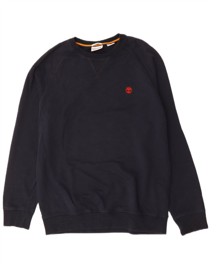 Timberland Mens Regular Fit Sweatshirt Jumper Grand Bleu Marine Coton