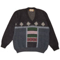South Coast Pull col V pour homme Grand motif géométrique multicolore