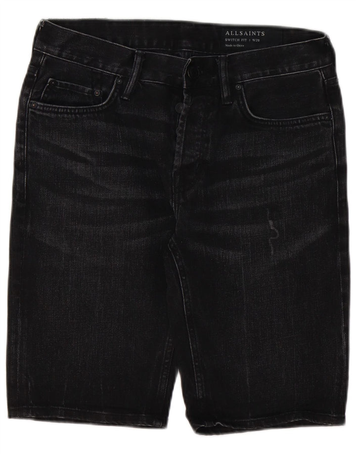All Saints Short en Jean Switch Fit W28 Homme Coton Noir Moyen