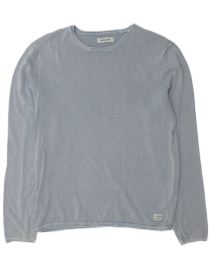 Jack & Jones Pull Col Bateau Homme Bleu Moyen Coton