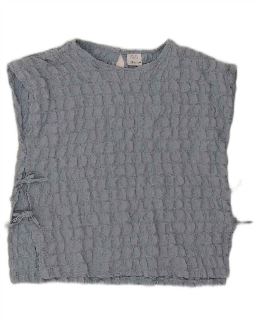 Zara Haut Chemisier Sans Manches Fille 13-14 Ans Bleu