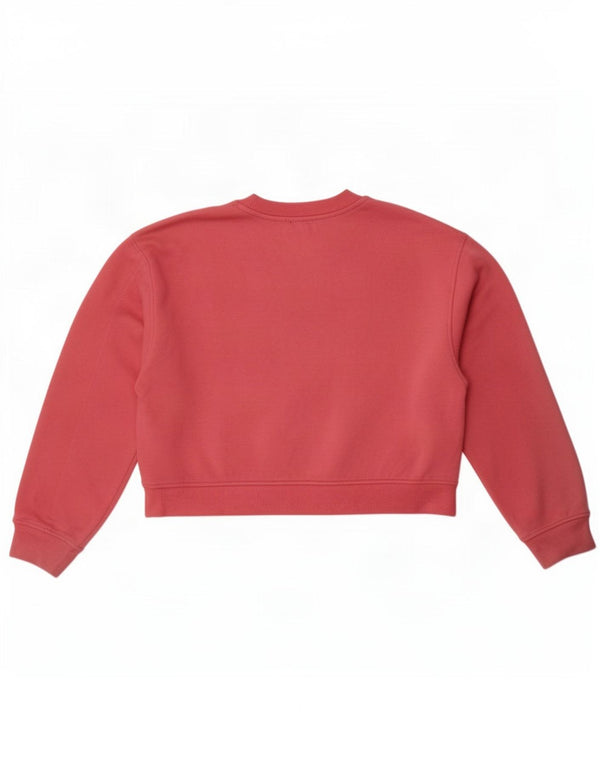 Zara Womens Crop Sweatshirt Jumper UK 16 Grand Coton Rose