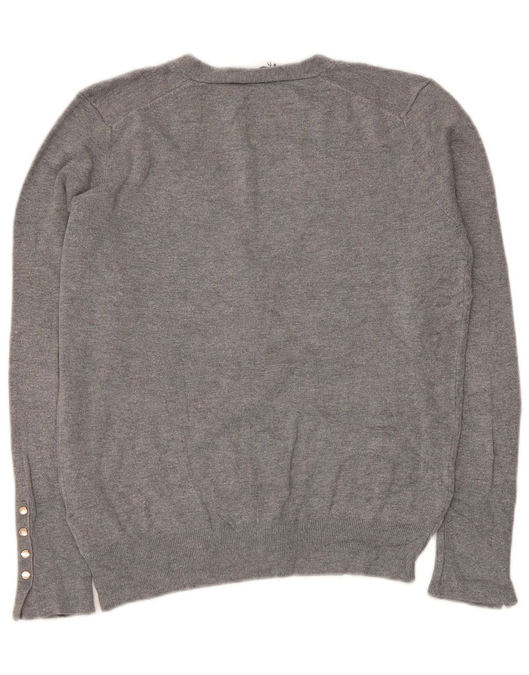 Zara Cardigan Femme Pull UK 14 Large Gris Viscose