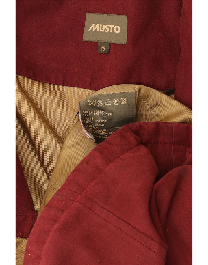 Musto Veste utilitaire pour femme UK 16 Large Bordeaux Polyester