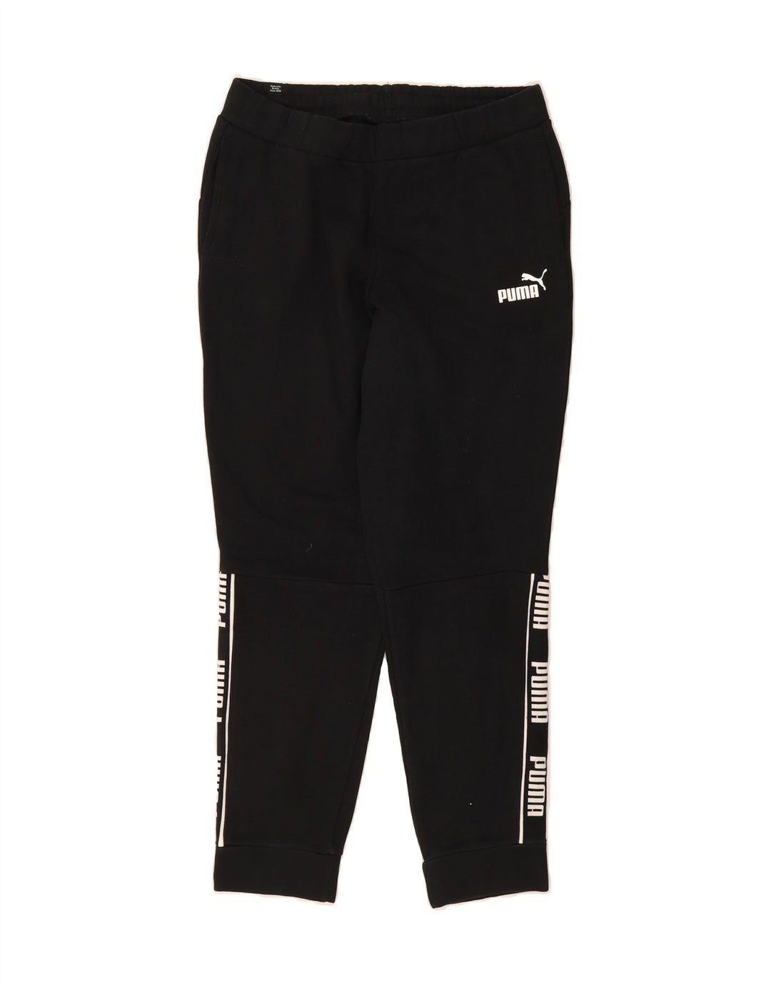 PUMA Mens Graphic Tracksuit Trousers Joggers Medium  Black Cotton Vintage Puma and Second-Hand Puma from Messina Hembry 