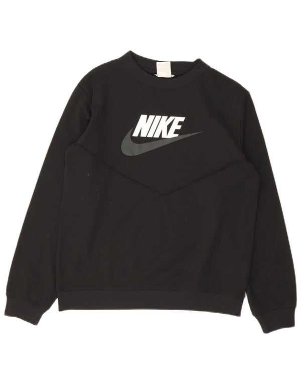 Nike Garçon Graphic Sweatshirt Jumper 13-14 ans Noir Polyester