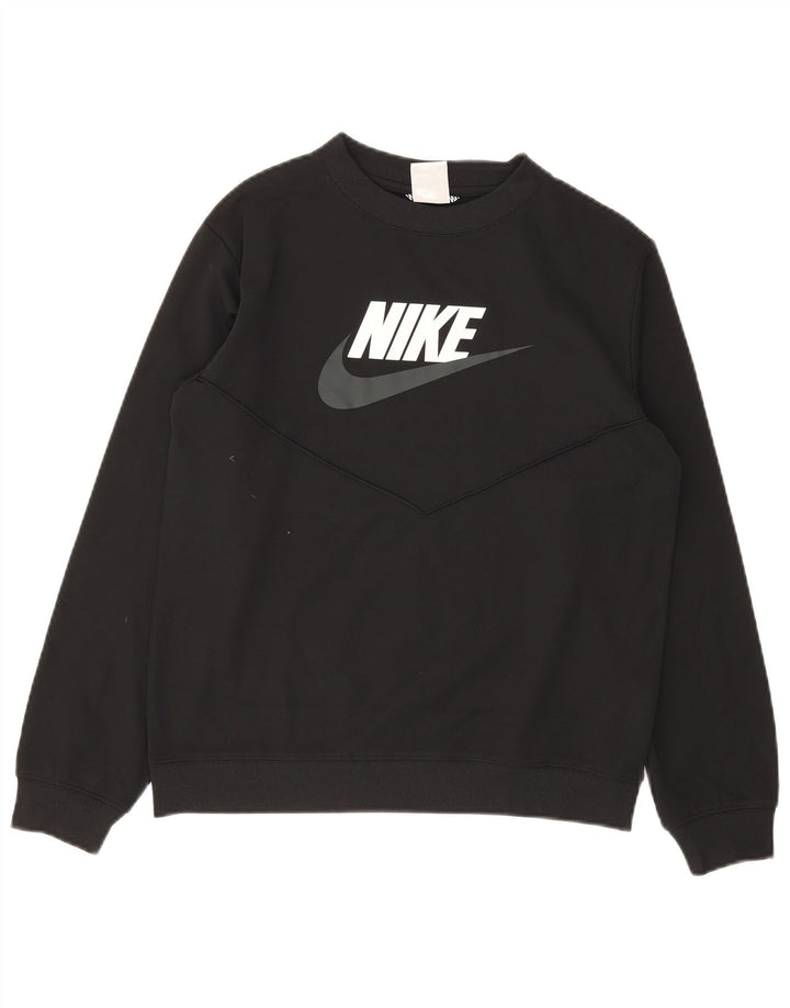 Nike Garçon Graphic Sweatshirt Jumper 13-14 ans Noir Polyester