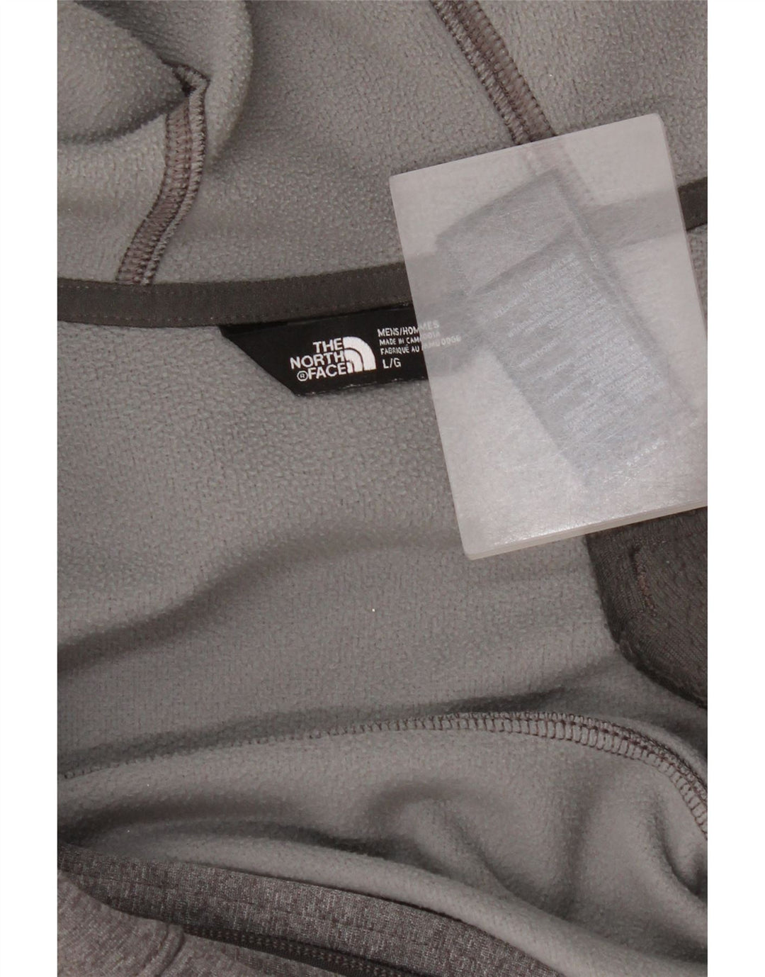 The North Face Pull à capuche zippé pour homme Large Gris Polyester