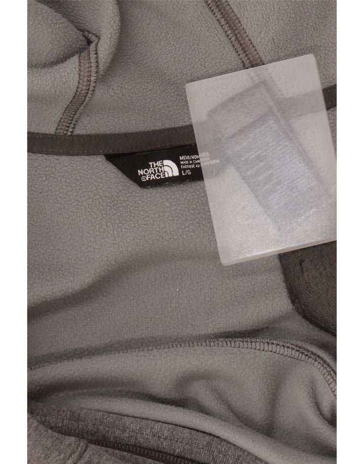 The North Face Pull à capuche zippé pour homme Large Gris Polyester