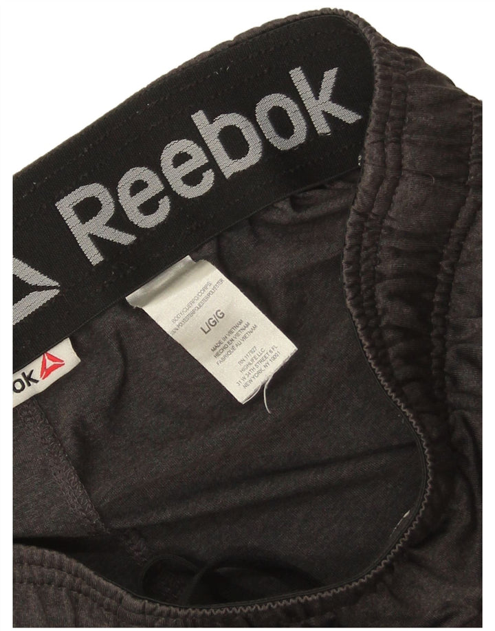 Reebok Short de sport homme grand gris polyester