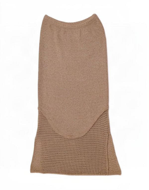 Roisin McCarthy Jupe longue en tricot pour femme Medium W30 Beige Coton