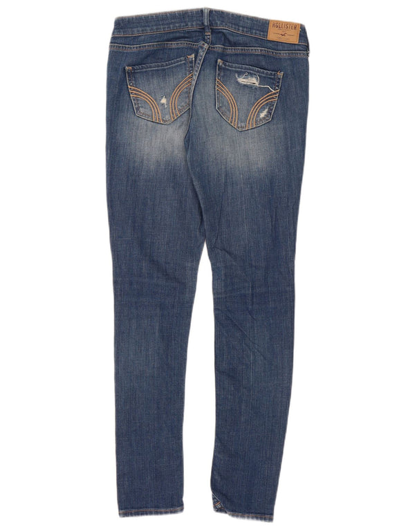 Hollister Jean skinny vieilli pour femme US 5 Small W27 L29 Bleu Coton