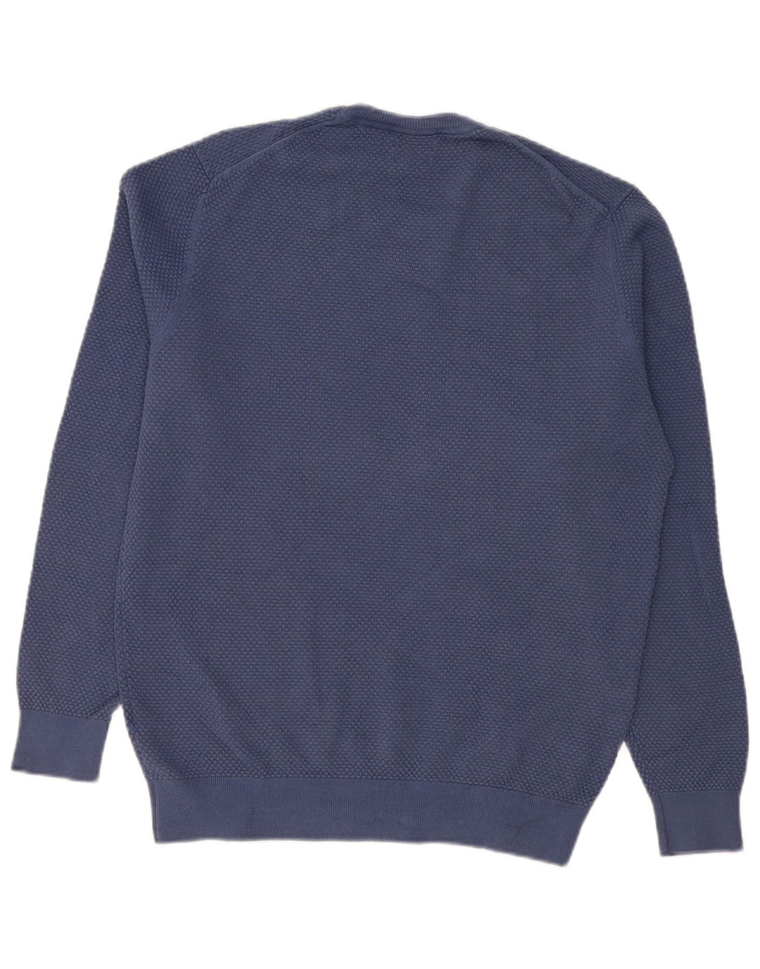 Massimo Dutti Pull à col rond pour homme en coton bleu Taille L