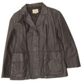 Conbipel Veste Blazer En Cuir À 3 Boutons Femme IT 48 XL Noir