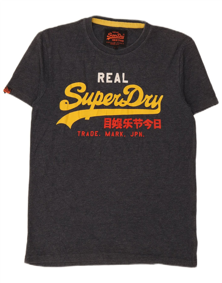 SUPERDRY T-Shirt Graphique Homme Gris Moyen Coton